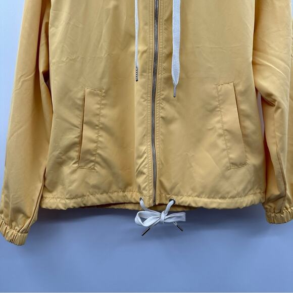 Ivory Ella Yellow Full Zip Drawstring Tie Waist Long Sleeve Hooded Jacket Sz XS - Picture 3 of 11